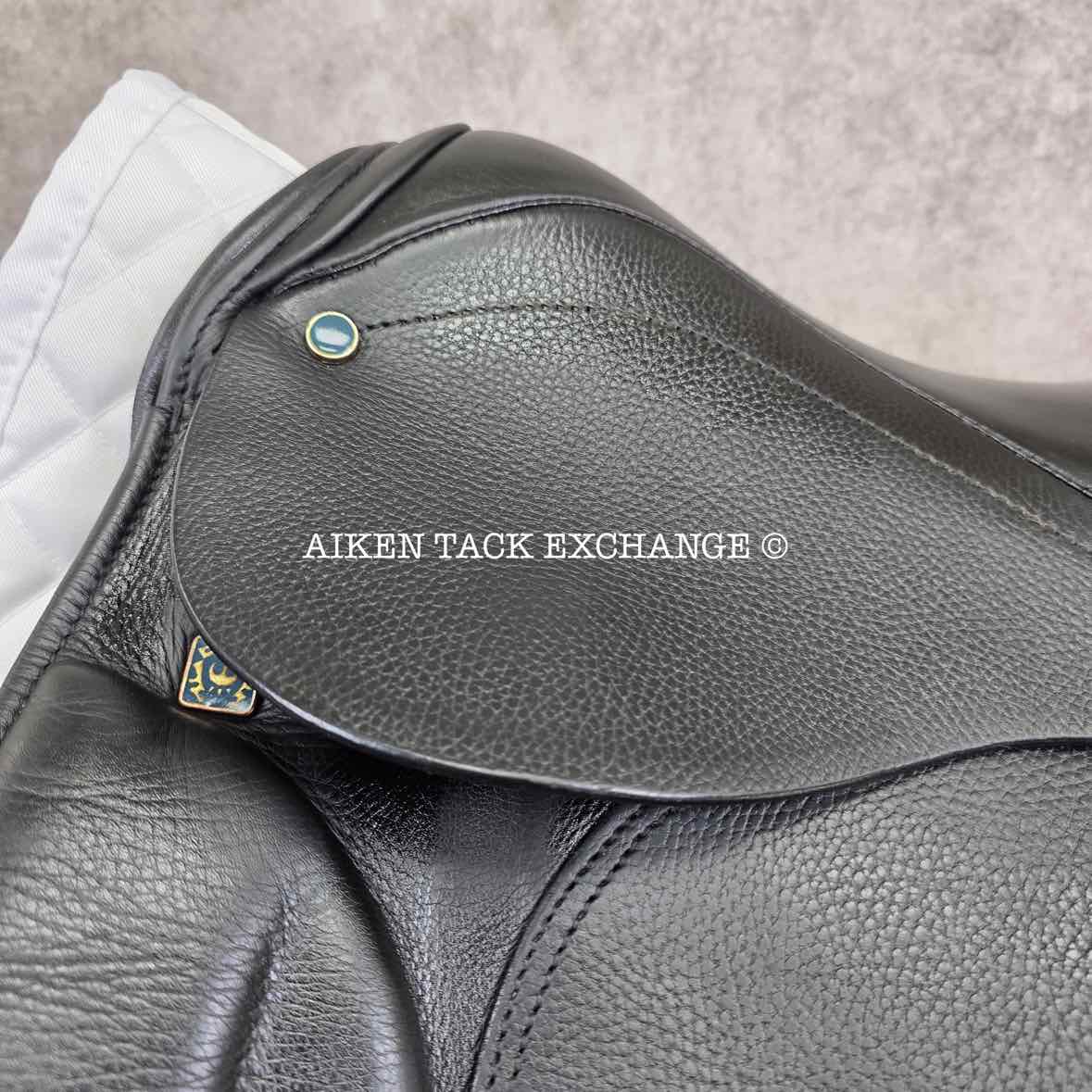 2013 Stubben Roxane Dressage Saddle, 17.5" Seat, Short Flap, 30cm Tree - Medium Wide, Wool Flocked Panels