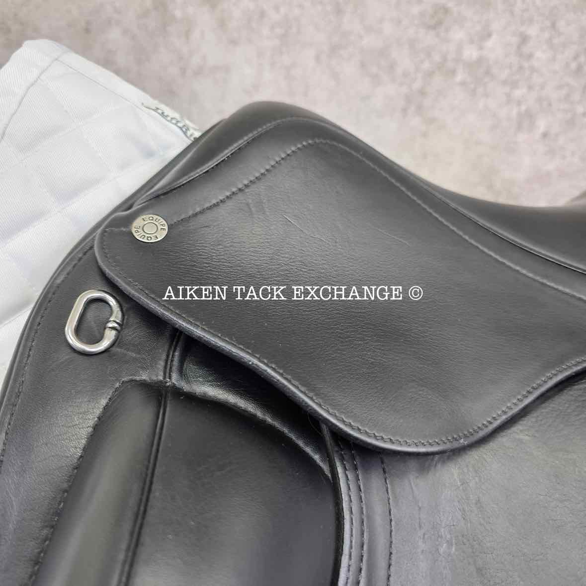 2016 Equipe Olympia Monoflap Dressage Saddle, 17.5" Seat, Medium Wide/Wide Tree, Foam Panels