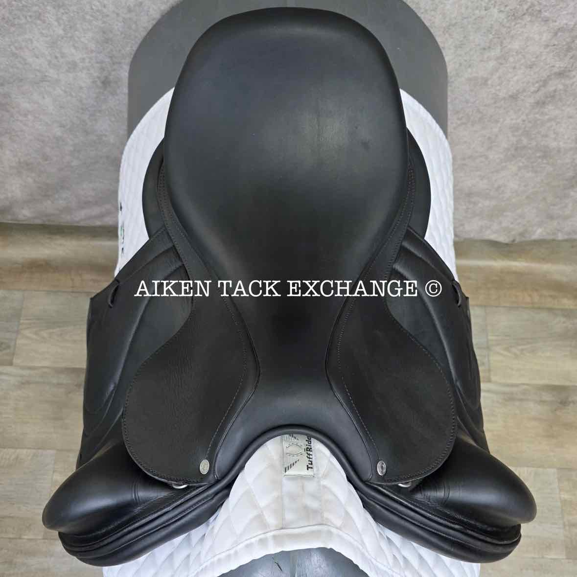 2016 Antares Cadence Monoflap Dressage Saddle, 17" Seat, 1N Flap - Short, M/MW Tree, Foam Panels, Full Buffalo Leather