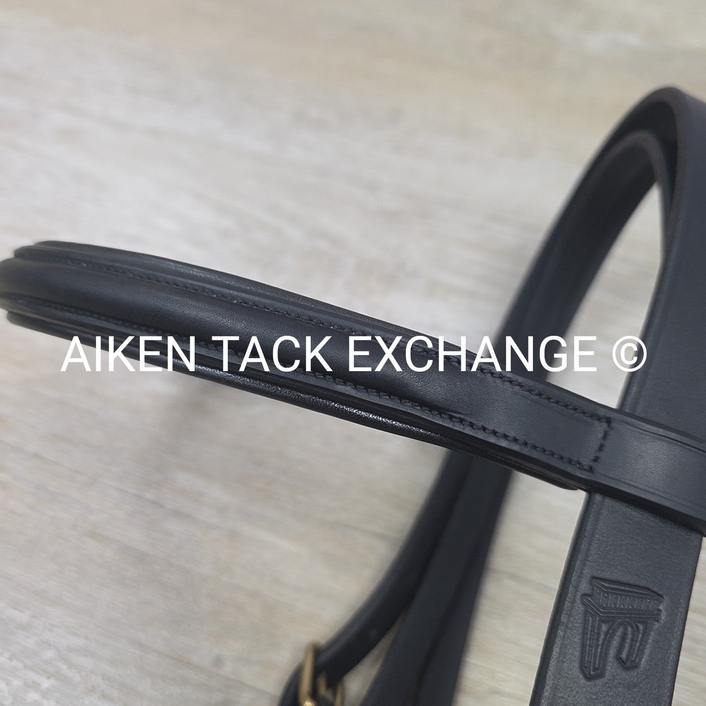 Arc De Triomphe Plain Raised Flash Bridle, No Reins, Black, Oversize