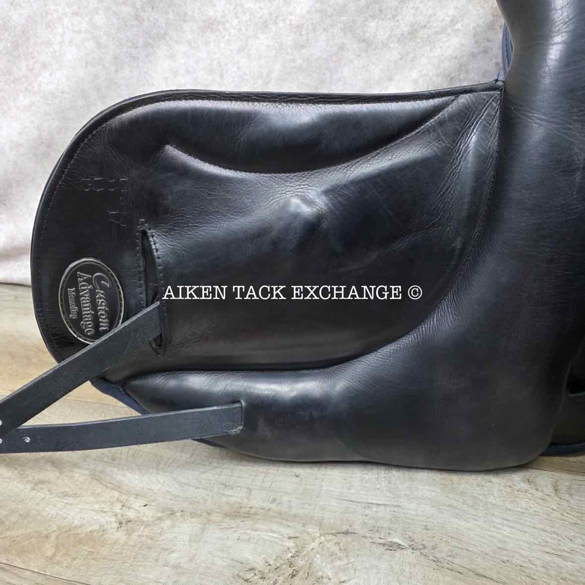 2017 Custom Saddlery Advantage Monoflap Dressage Saddle, 18" Seat - Short Flap, Adjustable Tree, Wool Flocked Panels