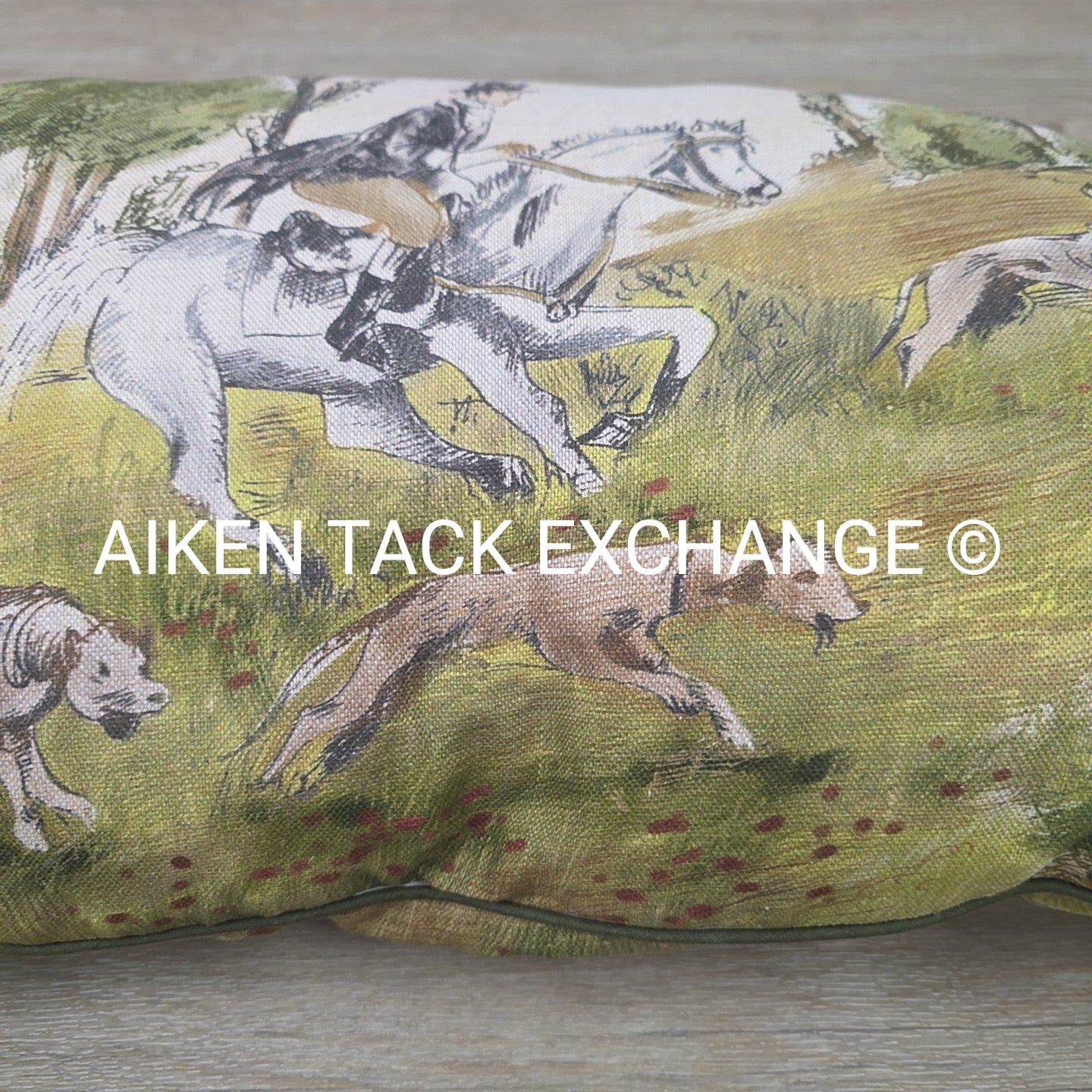 Fox Hunting Scene Pillow