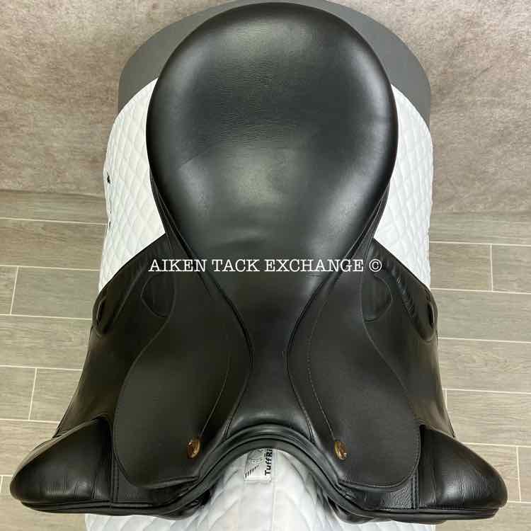 **SOLD** 2008 Prestige Optimax Dressage Saddle, 17" Seat, 34 Tree - Medium Wide, Wool Flocked Panels