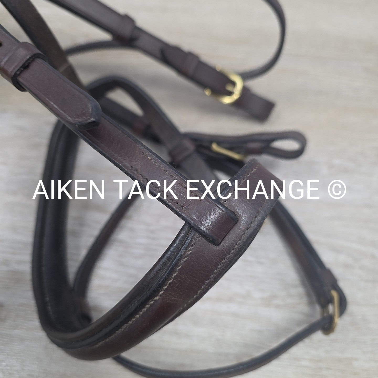 Harmohn Kraft Royal Plain Raised Flash Bridle, No Reins, Brown, Size Full