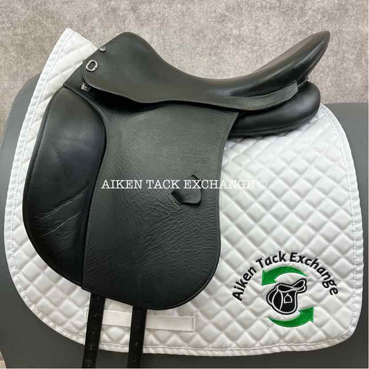 2017 Stubben True Nature Dressage Saddle, 18" Seat, Short Flap, 28cm Tree - Medium, Wool Flocked Panels