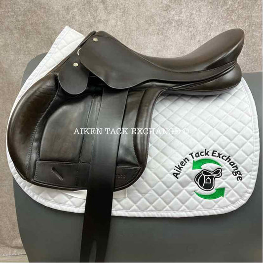 Black Country Vinici Monoflap Jump Saddle, 17" Seat, Medium Tree, Wool Flocked Panels