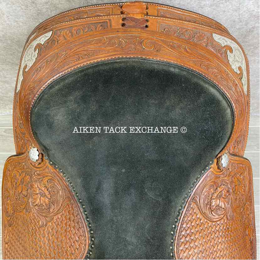 Allen Ranch Saddle Shop Western Saddle, 15" Seat, Regular Tree - Semi QH Bars