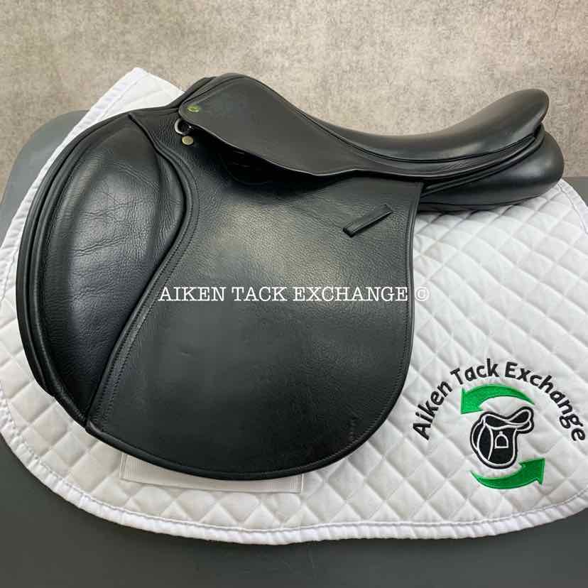 2011 County Innovation Jump Saddle, 17.5" Seat, Forward Flap, Medium Tree, Wool Flocked Skid Row Panels