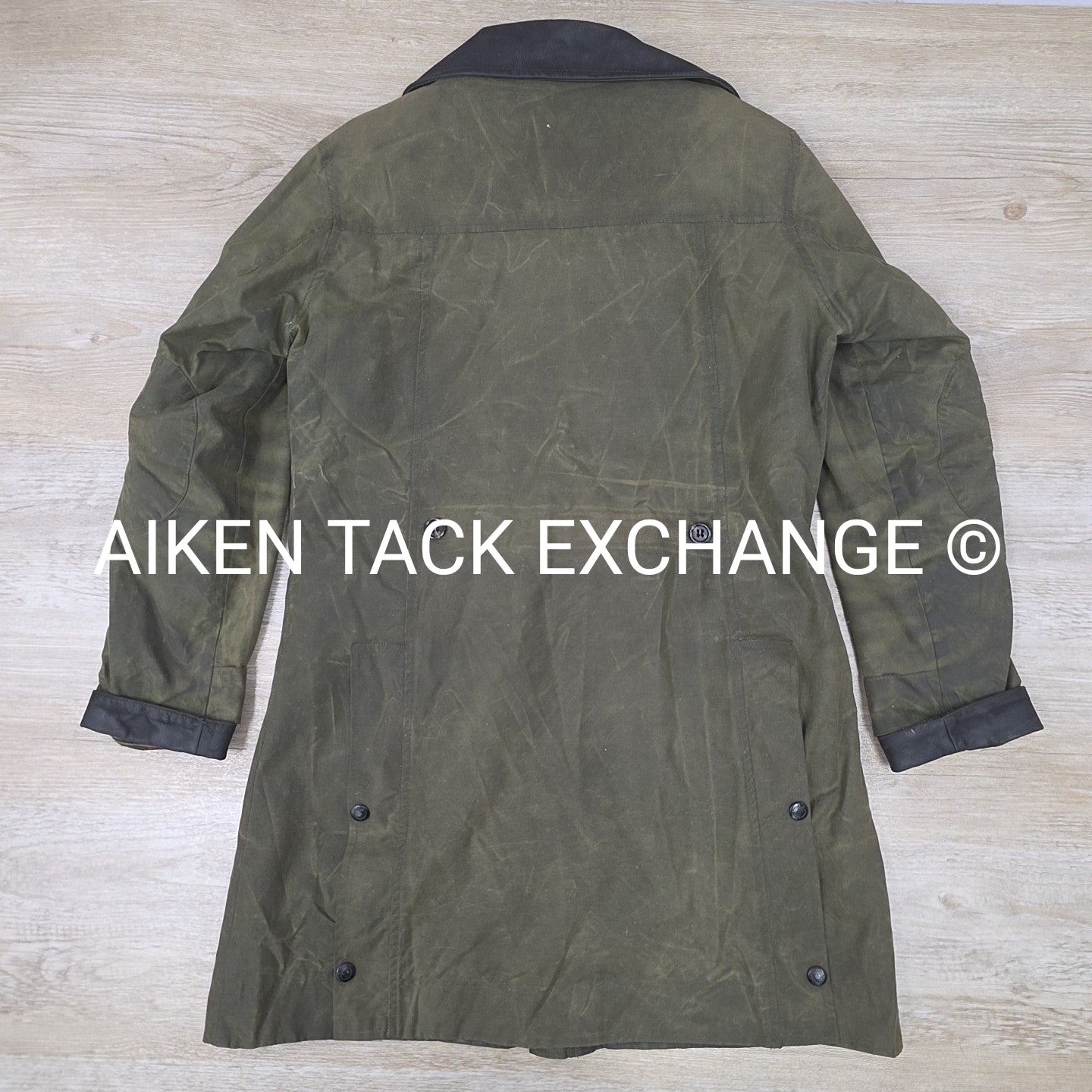 Outback Survival Gear Olive Green Waxed Trench Coat, Women's Large