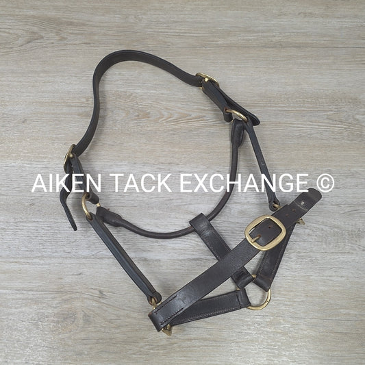 Leather Halter, Brown, Size Full