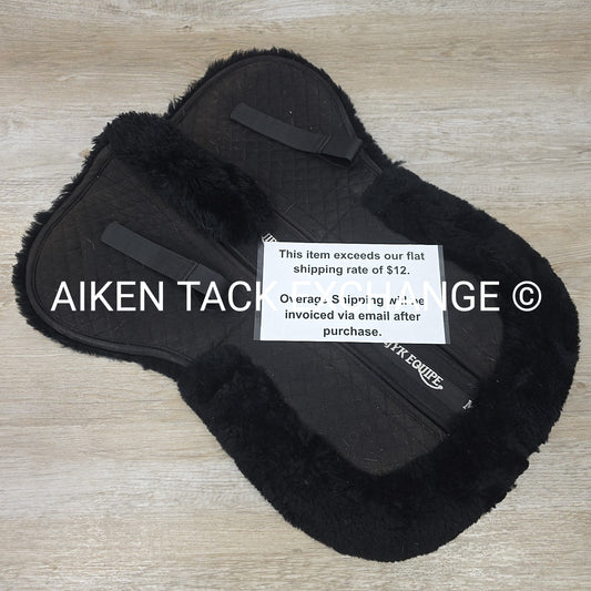 Majyk Equipe Ergonomic Shimmable Sheepskin Half Pad, With Rear Shims, Size Mediu