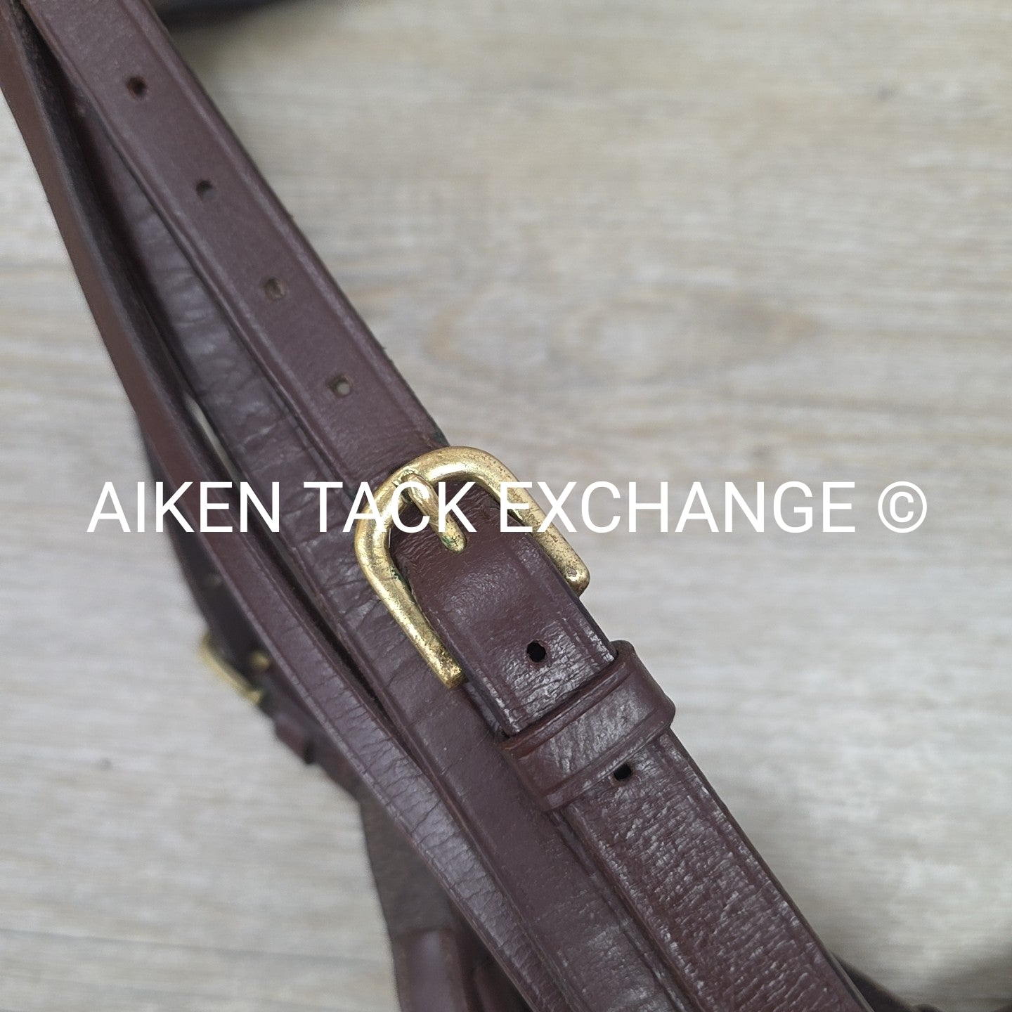 Harmohn Kraft Plain Raised Bridle with Laced Reins, Missing Flash Strap, Brown,