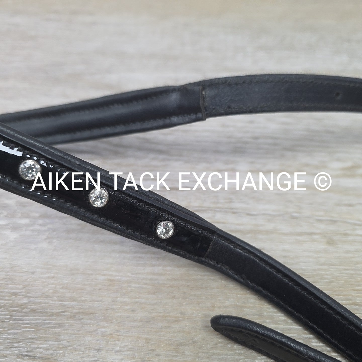 Stampede Equestrian Neck Strap, Patent Black