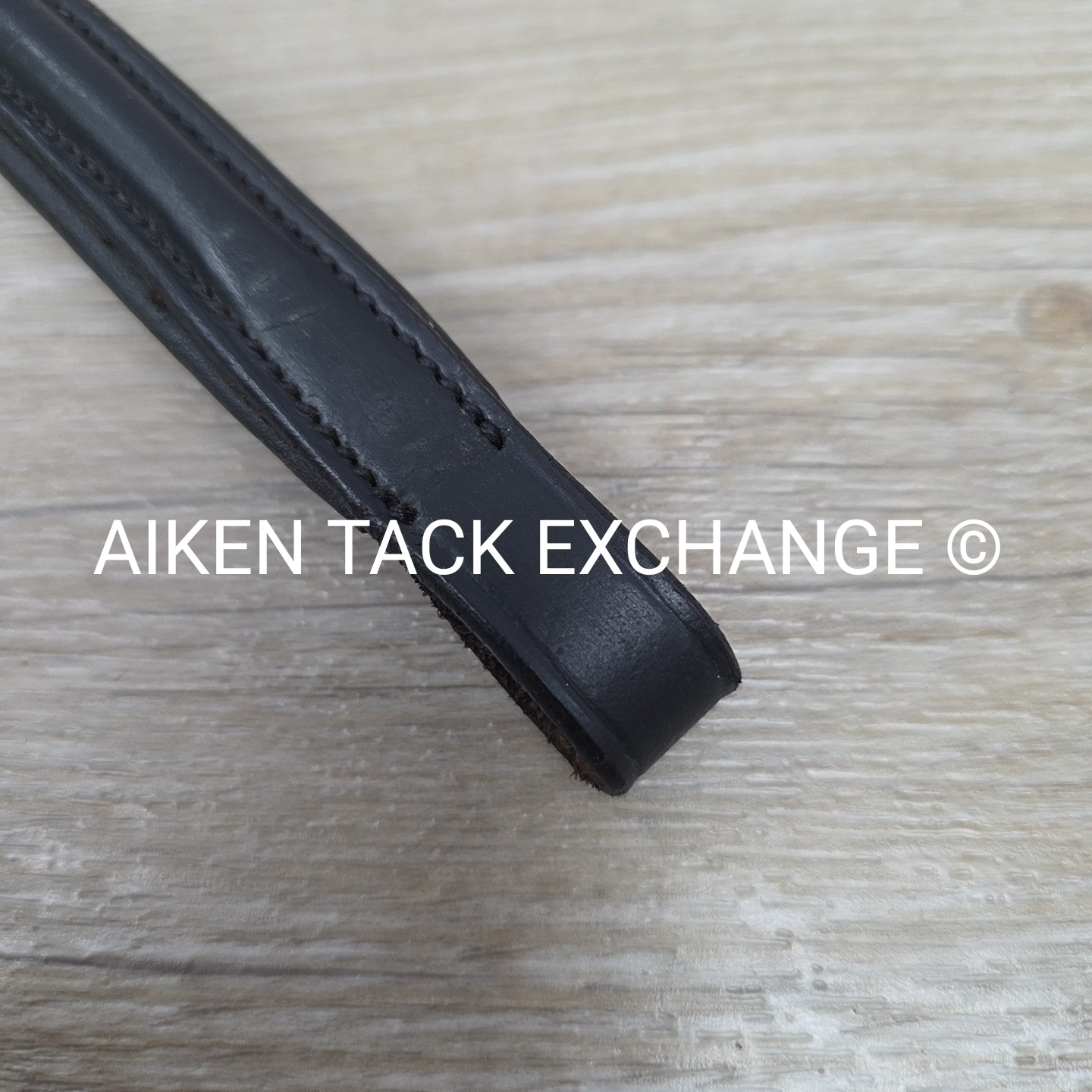 Padded Plain Raised Browband, Black, 15"