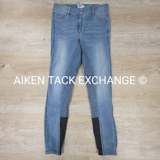 Horze Silicone Grip Full Seat Denim Breeches, Size 28