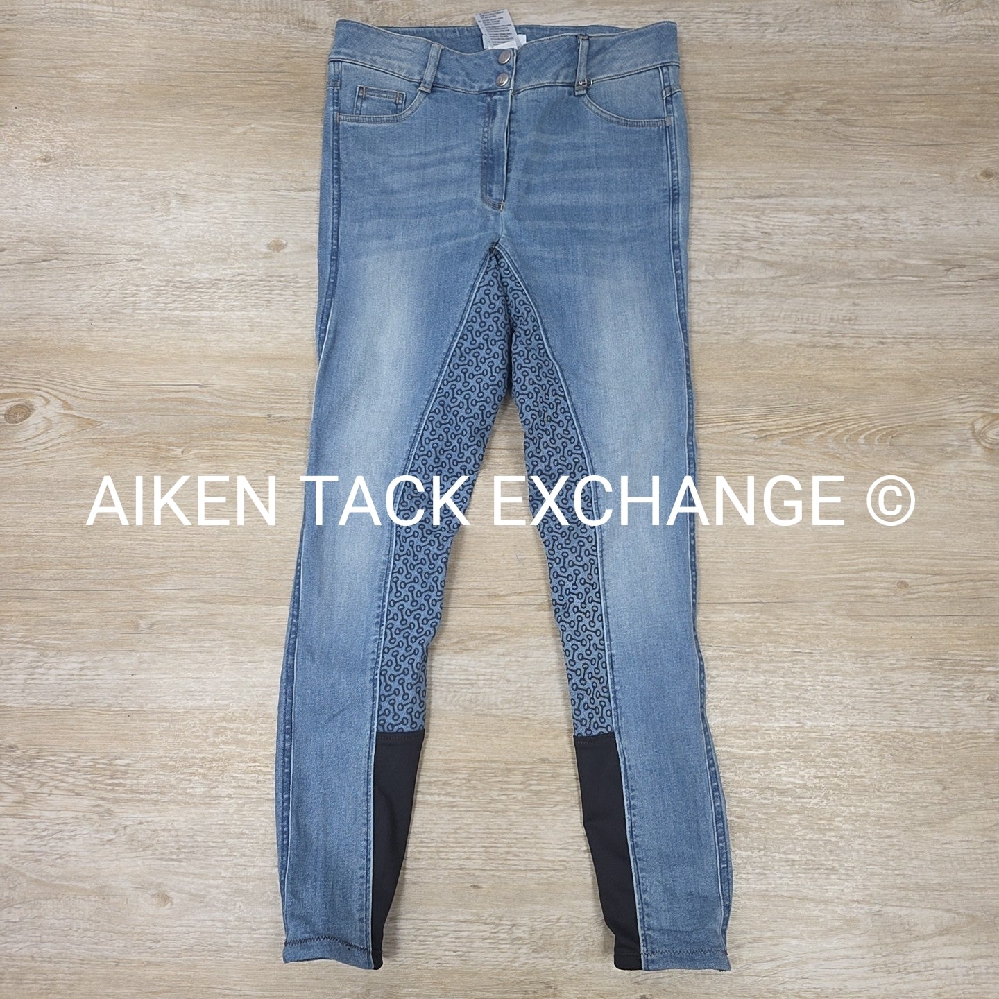 Horze Silicone Grip Full Seat Denim Breeches, Size 28