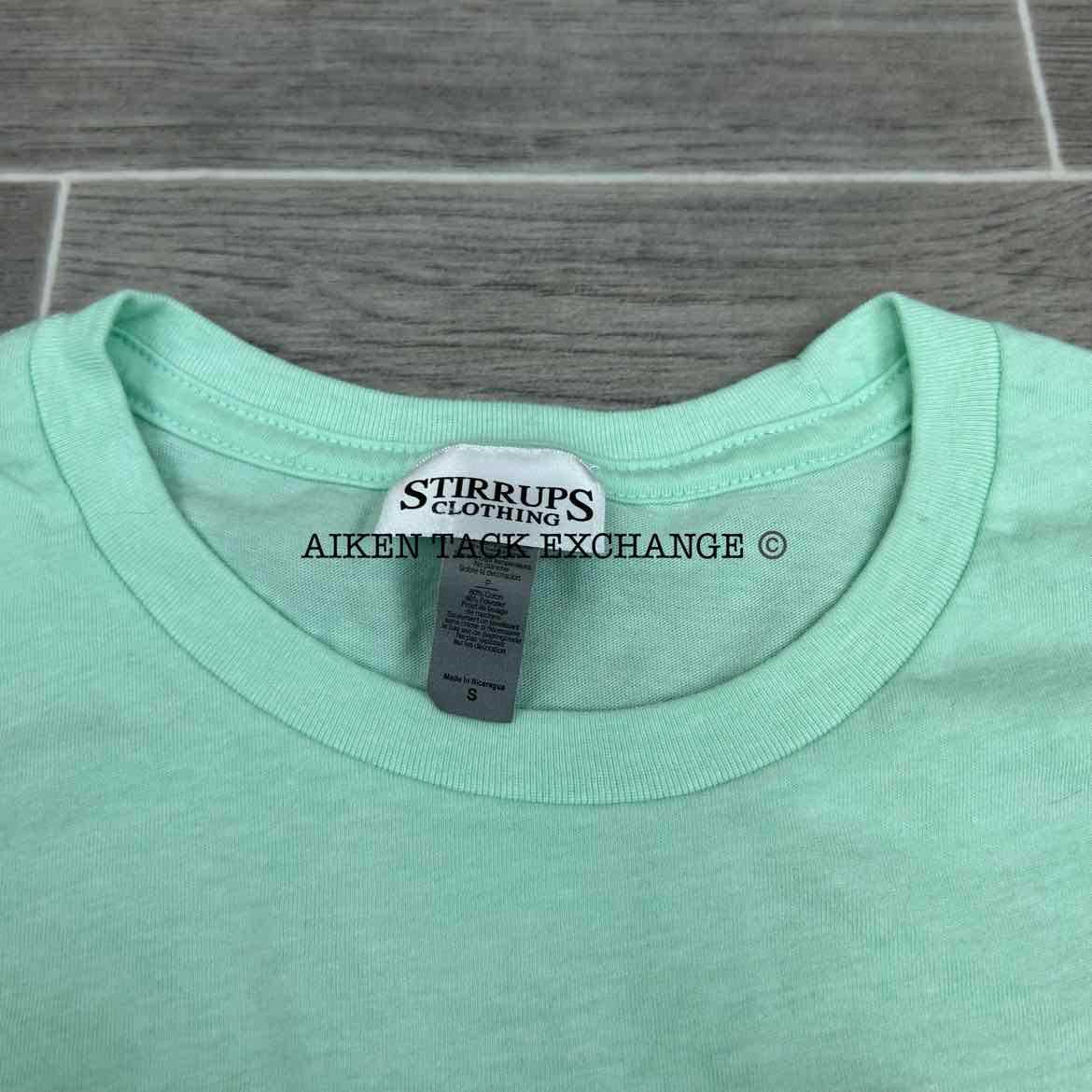 Stirrups Clothing Short Sleeve Equestrian T-Shirt, Size Small