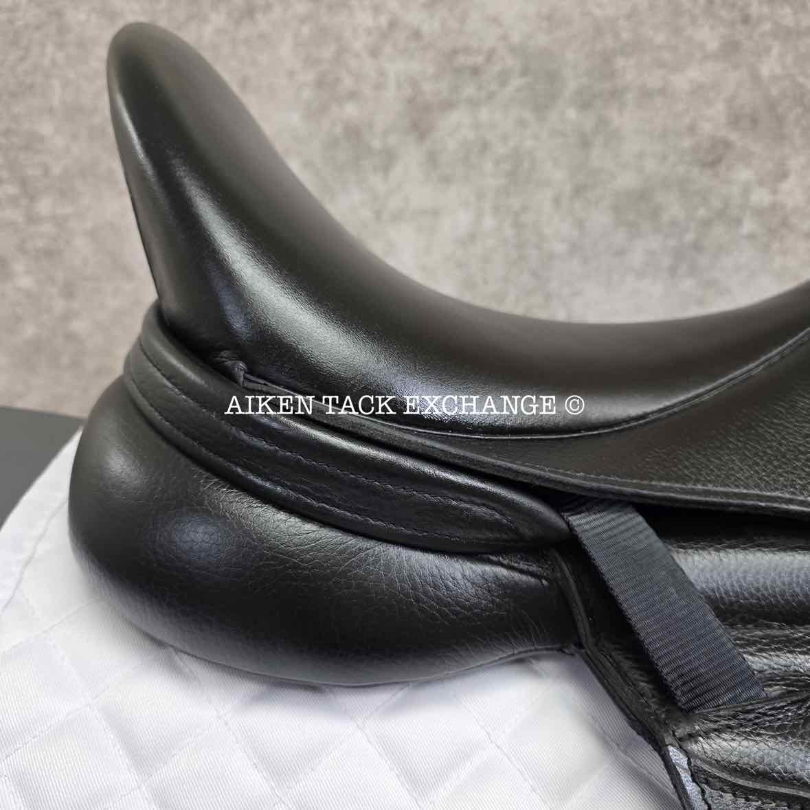 2023 Envy by Custom Saddlery Aurora Monoflap Dressage Saddle, 17.5" Seat, Adjustable Tree, Wool Flocked Panels