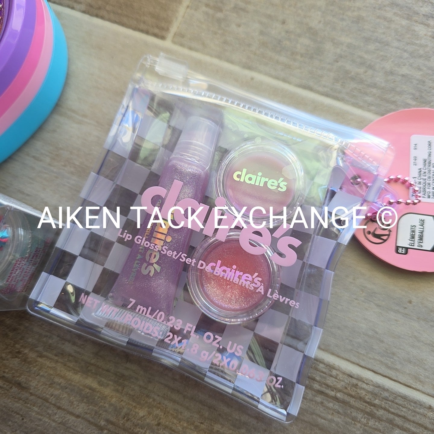 Claire's Beauty Sets - Makeup Kit, Lip Gloss Kit (3), & Confetti Gloss (1)