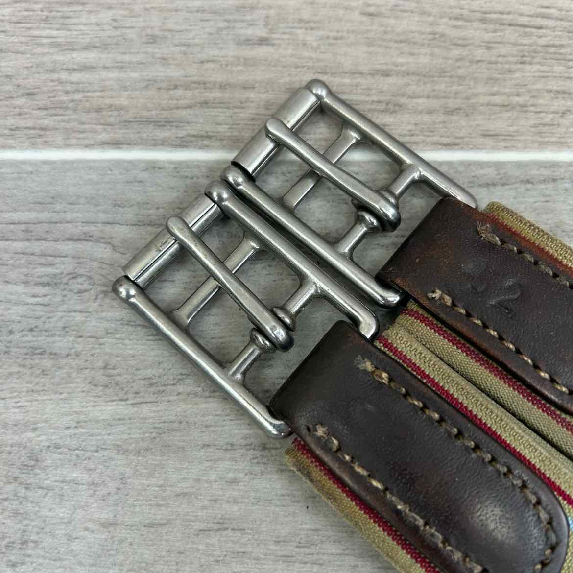 M. Toulouse Double Elastic Girth, Brown, 52"