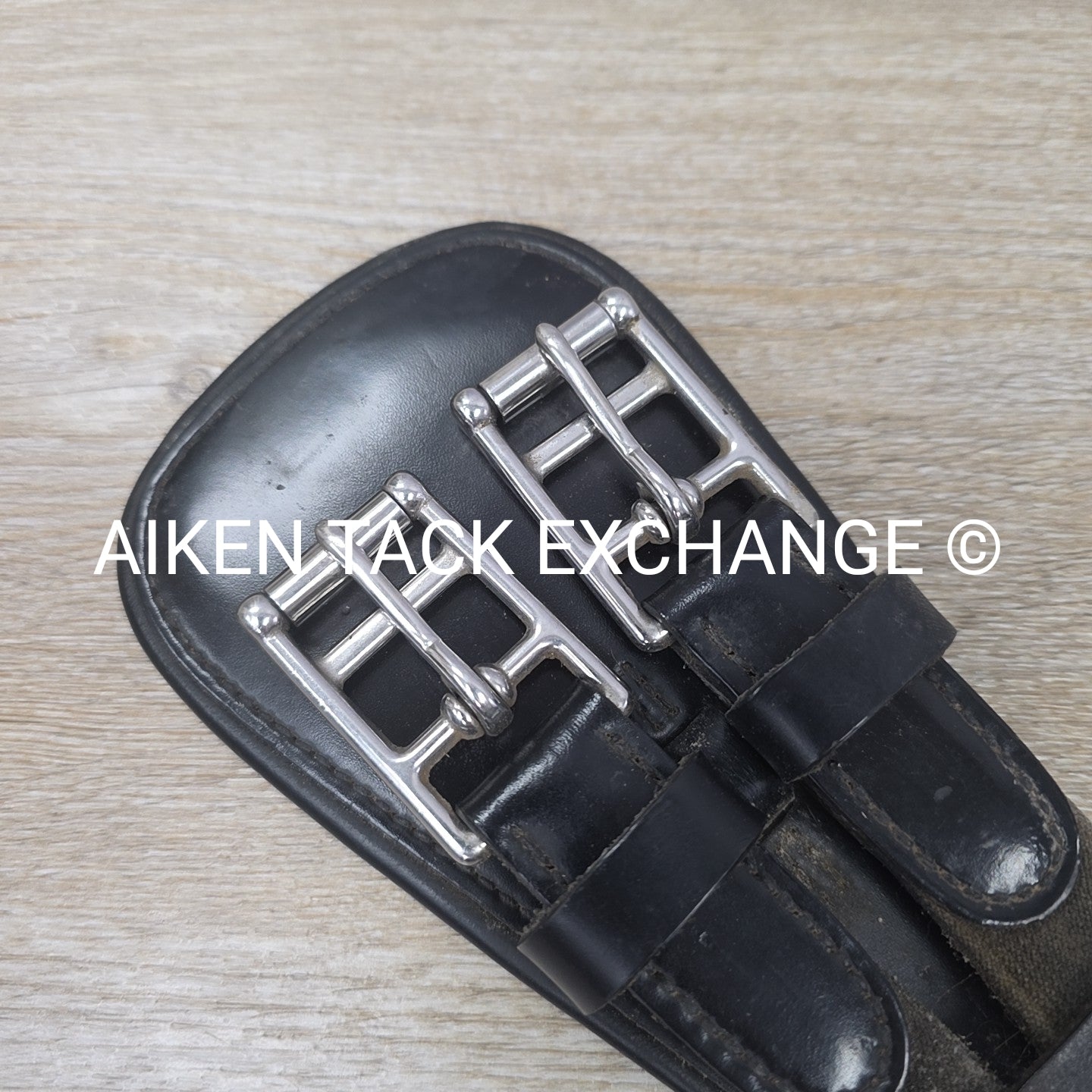 Prestige Padded Leather Short Girth, Black, 24"