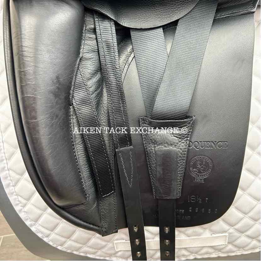 **SOLD** 2020 Black Country Eloquence Dressage Saddle, 18.5" Seat, Medium Wide Tree, Wool Flocked Panels