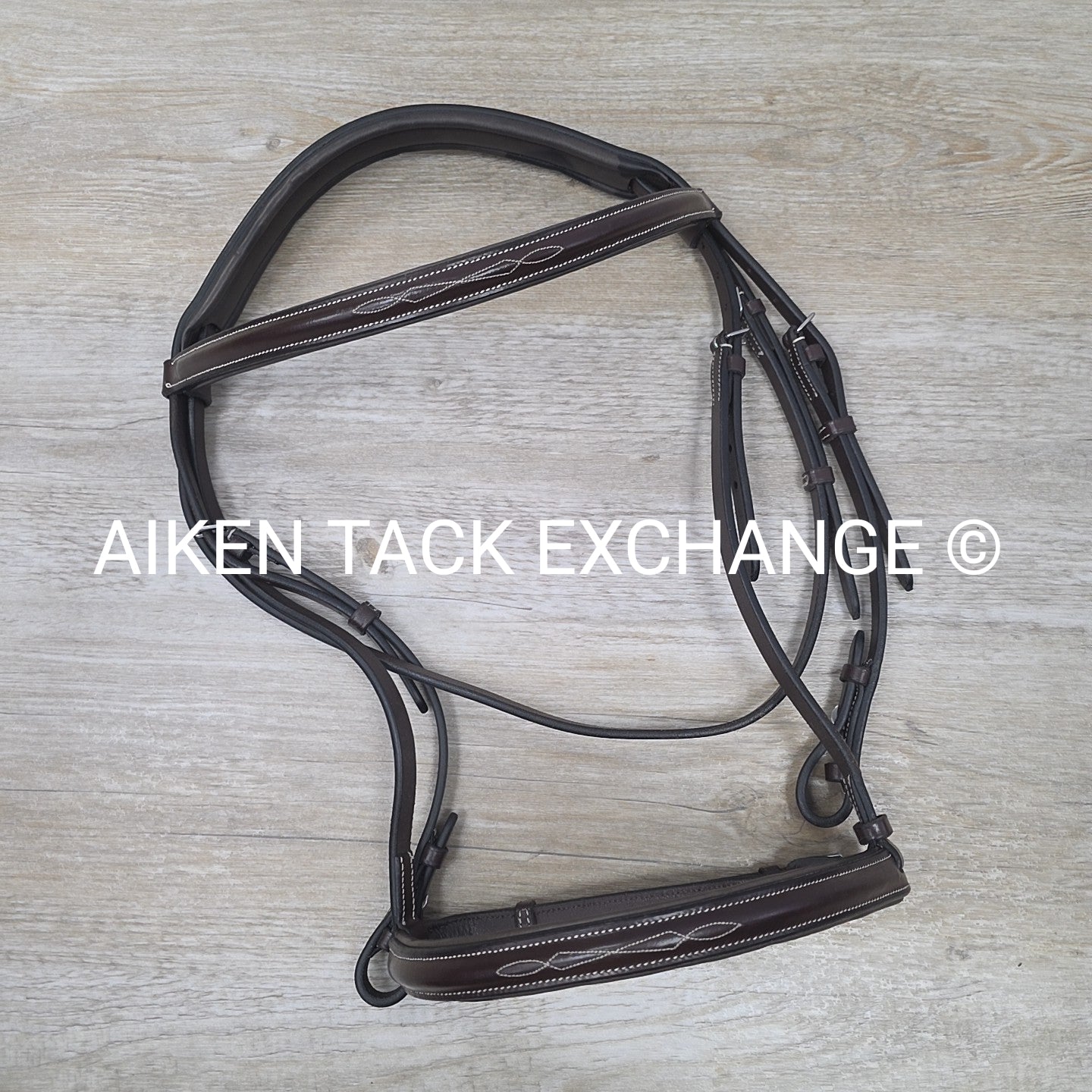 KL Select Black Oak Aster Bridle, No Reins, Oversize