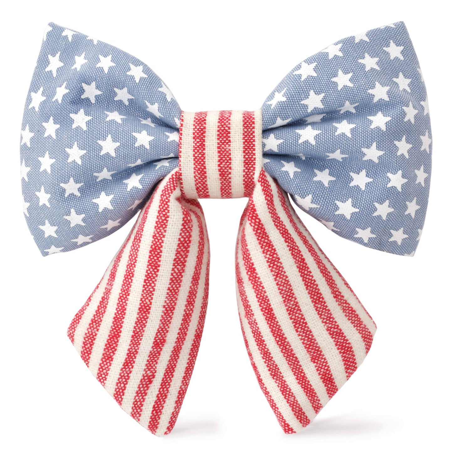 Stars and Stripes Summer Memorial Day Lady Dog Bow: Large