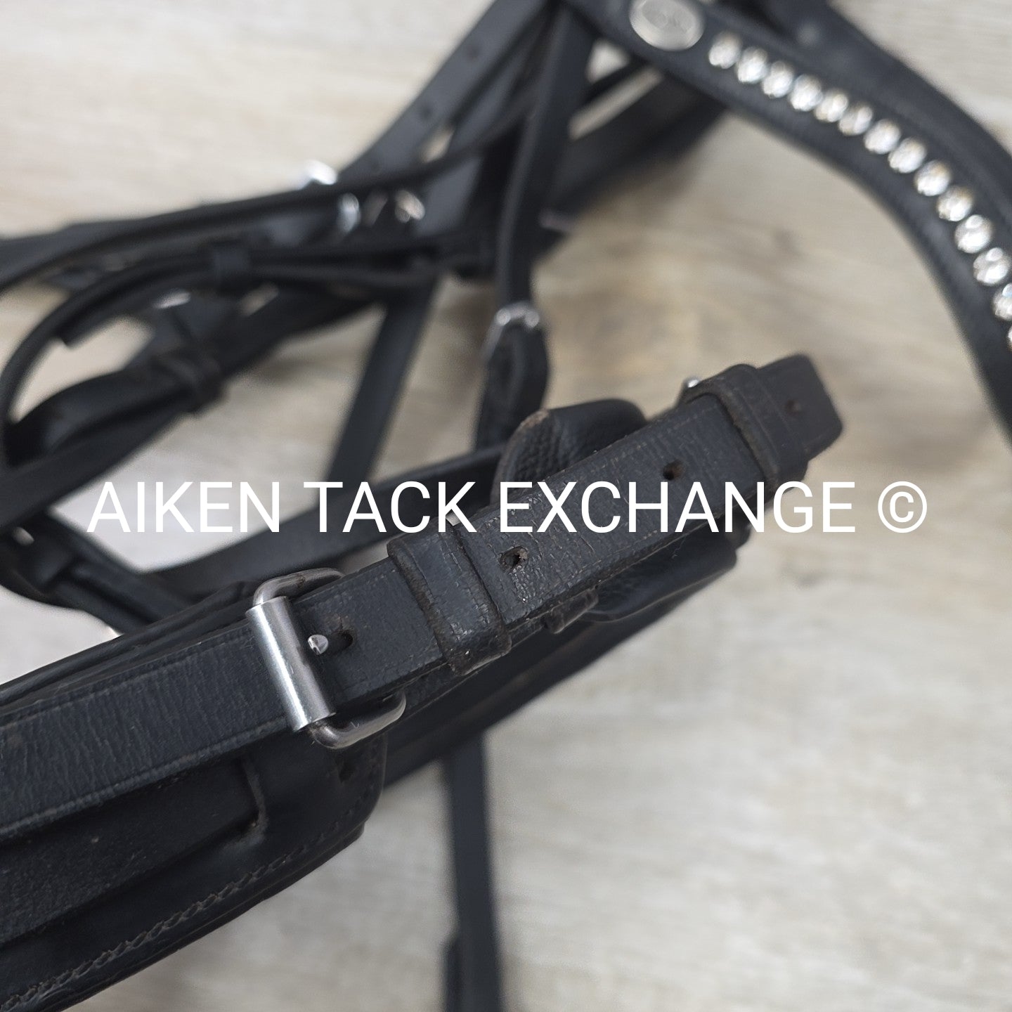 BARGAIN BUNDLE: Mis Matched Weymouth Double Bridle with Both Reins, Black, Size