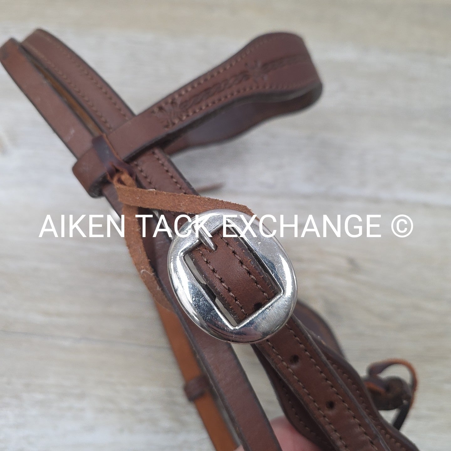 Browband Western Head Stall, Brown, Size Pony
