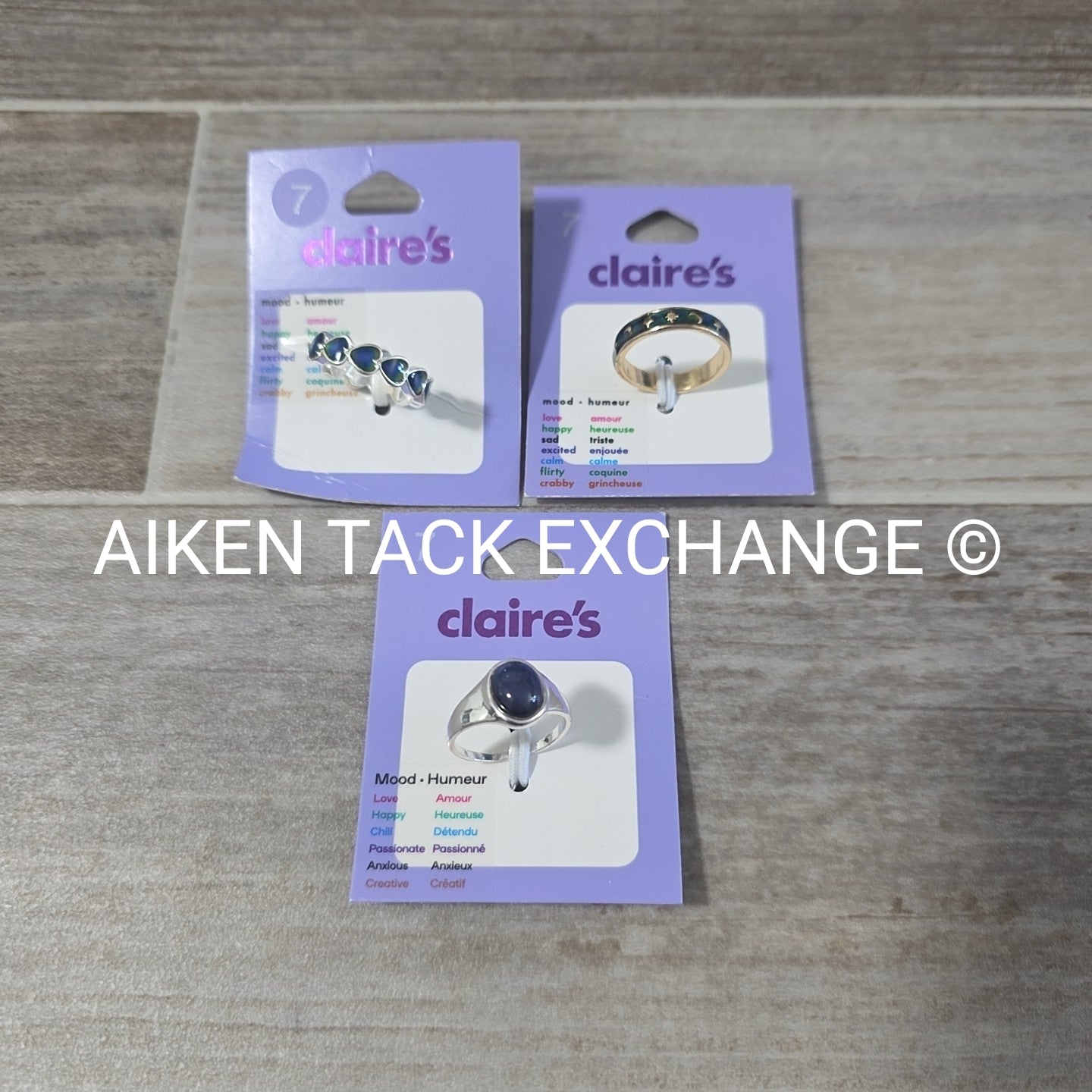 Claire's Mood Rings (3) - Size 7