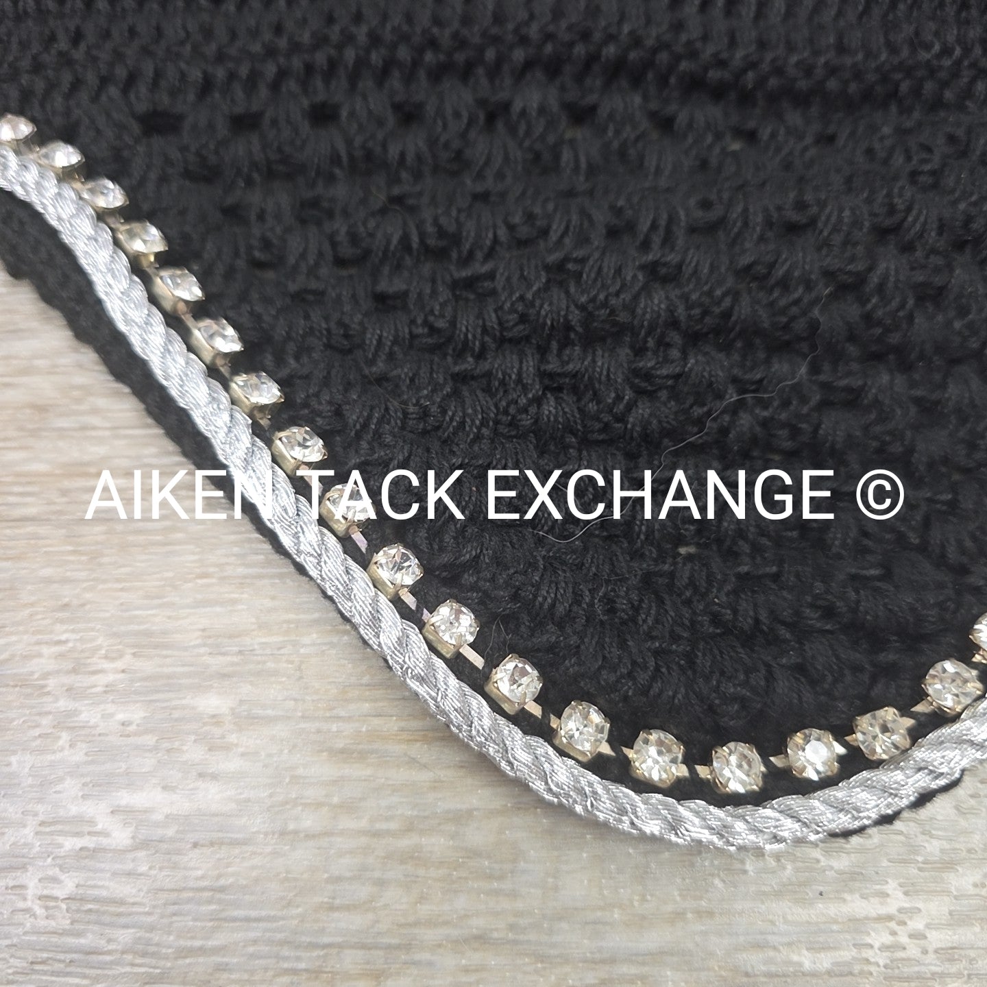 Equine Couture Crystal Ear Bonnet, Size Pony
