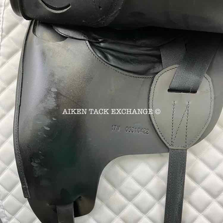 2022 Prestige X-D2 K Zero Dressage Saddle, 17" Seat, Medium Tree, Wool Flocked Pony Panels with Shoulder Relief