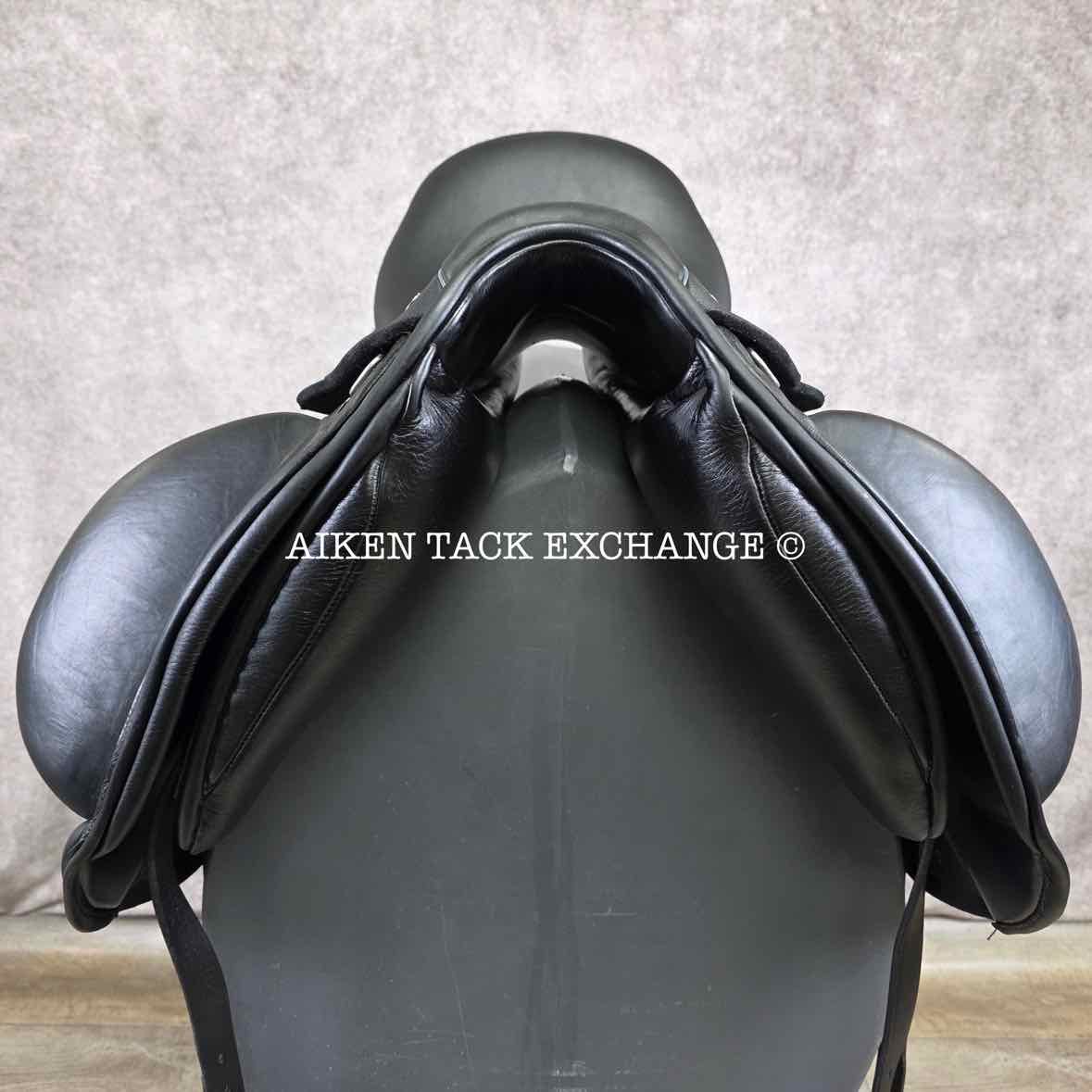 2021 Custom Saddlery Wolfgang Solo II Monoflap Dressage Saddle, 17.5" Seat - Short Flap, Adjustable Tree, Wool Flocked Panels