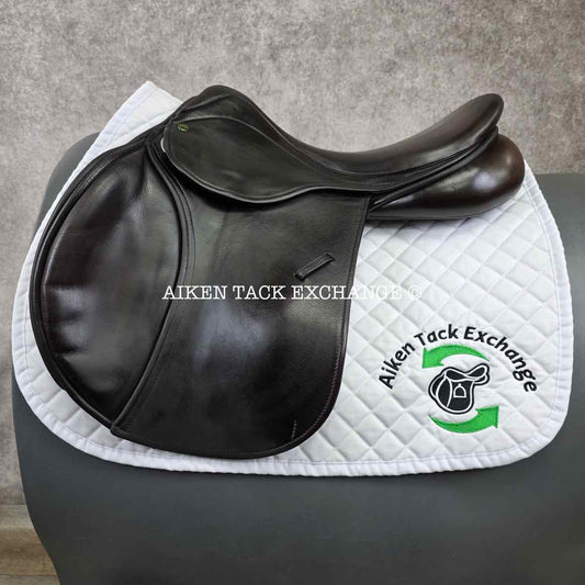 2017 County Solution Jump Saddle, 17.5" Seat, Narrow Tree, Wool Flocked Panels