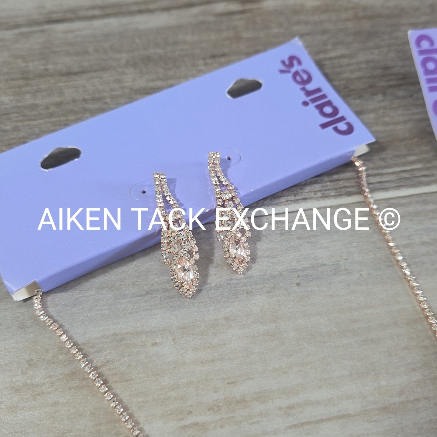 Claire's Bundle - 1 Tiara, 2 Sets of Earrings, 1 Necklace