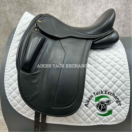 2014 Black Country Optima Deluxe Dressage Saddle, 17.5" Seat, Medium Wide Freedom Hoop Tree, Wool Flocked Panels