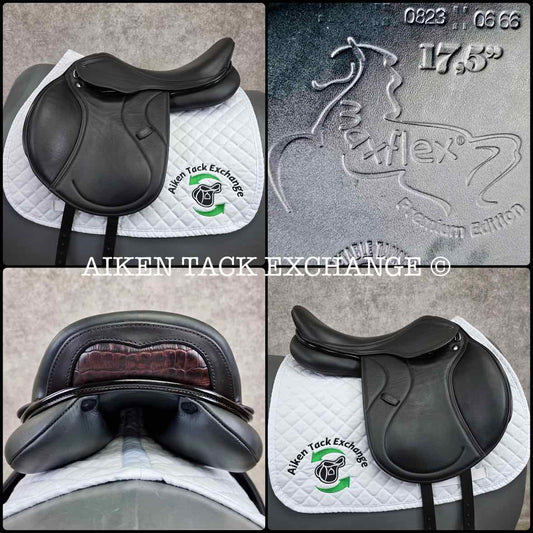 2023 MaxFlex Valentin All Purpose Saddle, 17.5" Seat, Flex Tree - W/XW (Adjustable), Wool Flocked Panels