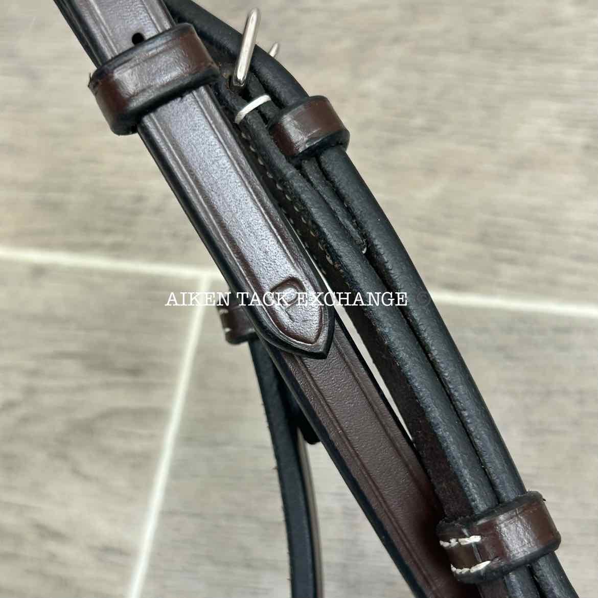 KL Select Red Barn Sovereign Hunter Bridle with Reins, Brown, Size Pony