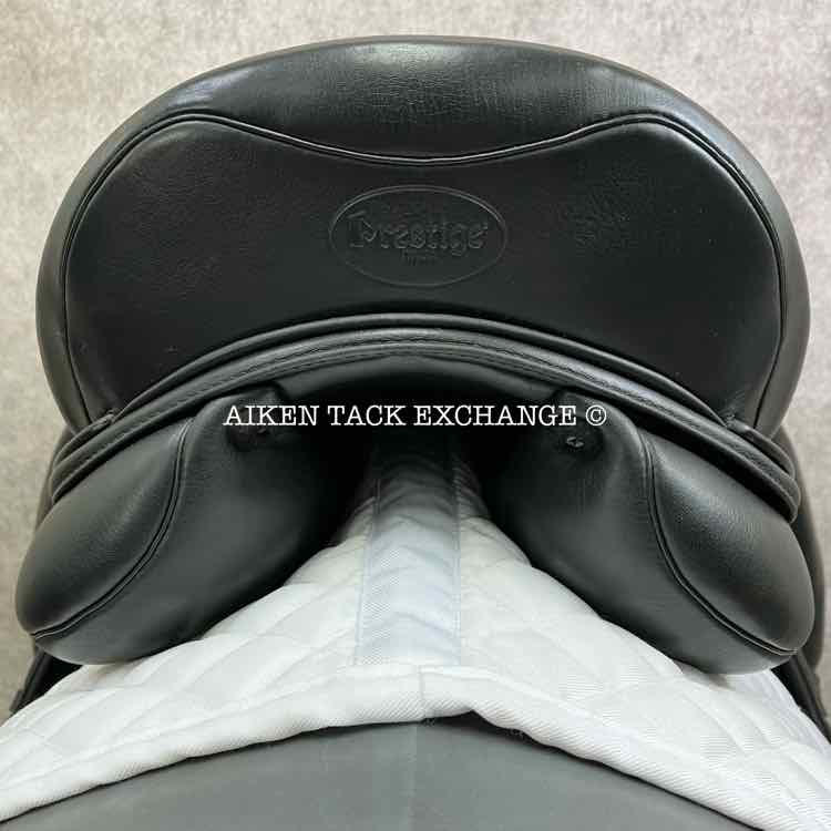 **SOLD** 2008 Prestige Optimax Dressage Saddle, 17" Seat, 34 Tree - Medium Wide, Wool Flocked Panels