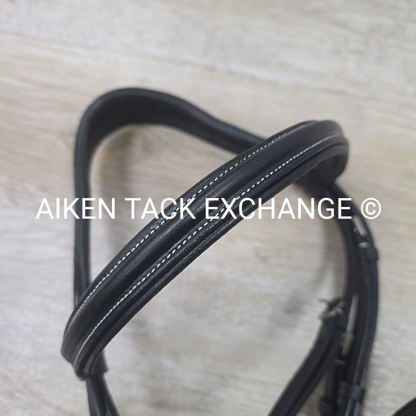 HDR Pro Mono Crown Plain Raised Padded Bridle with Laced Reins, Black, Oversize