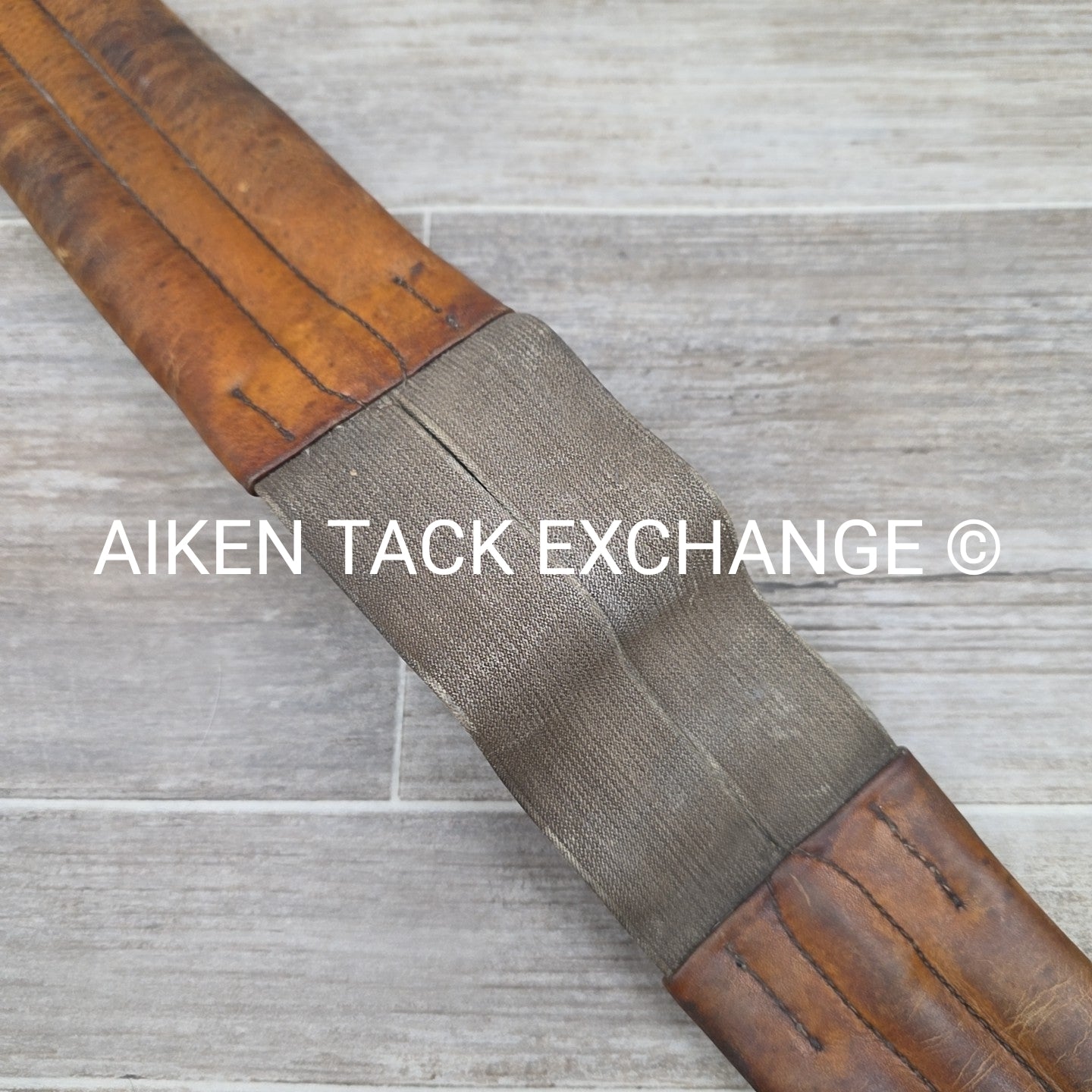 Mortack Girth with Double Elastic, Brown, 46"