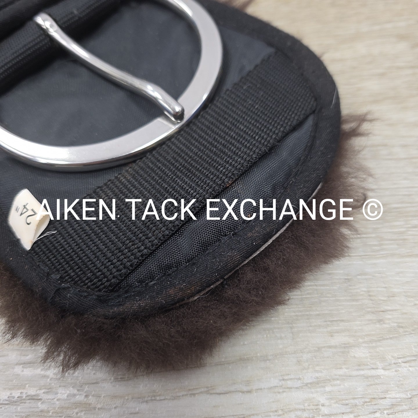 CAS Equestrian Sheepskin Cinch, Brown, 24"