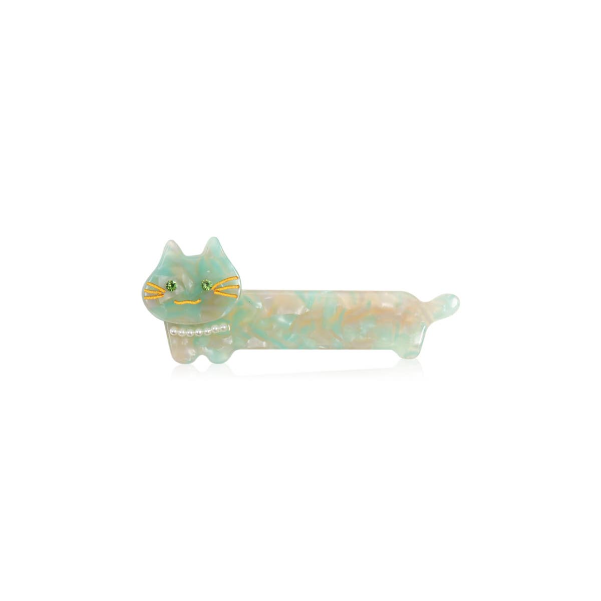 Acrylic Cat Hair Pin - Gray