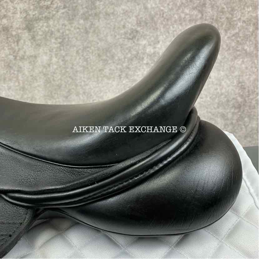 2018 Custom Saddlery Wolfgang Omni Monoflap Dressage Saddle, 17.5" Seat, Adjustable Tree, Wool Flocked Panels