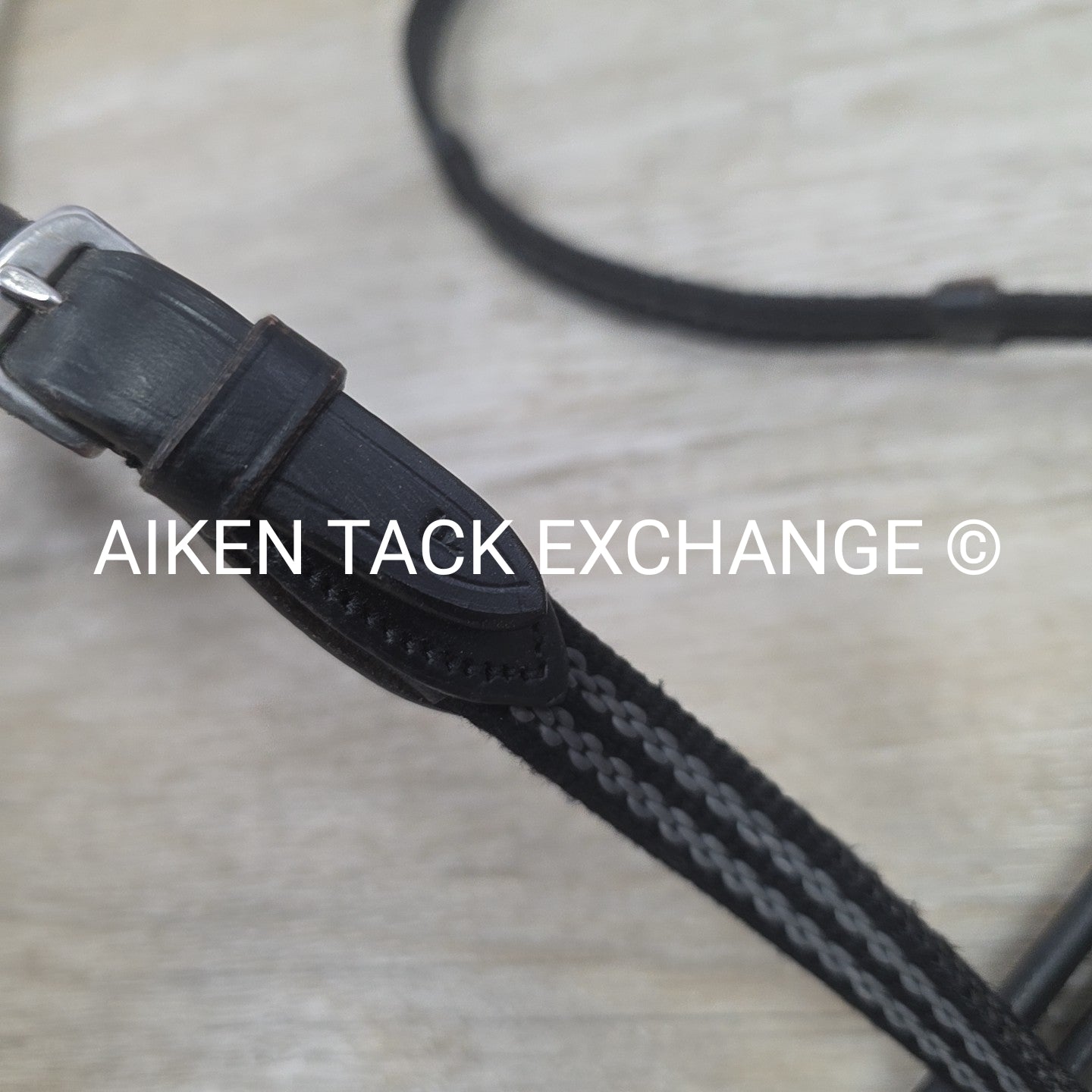 Rubberized Grip Reins, Black, Size Full