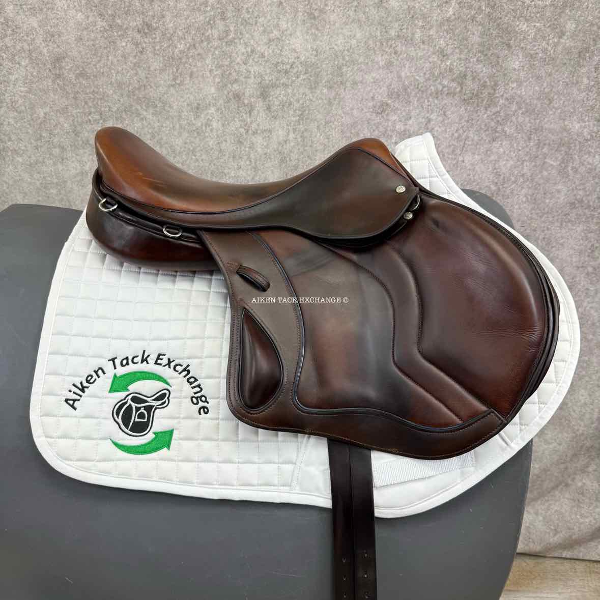2020 Stackhouse Monoflap Jump Saddle, 17.5" Seat, Medium Tree