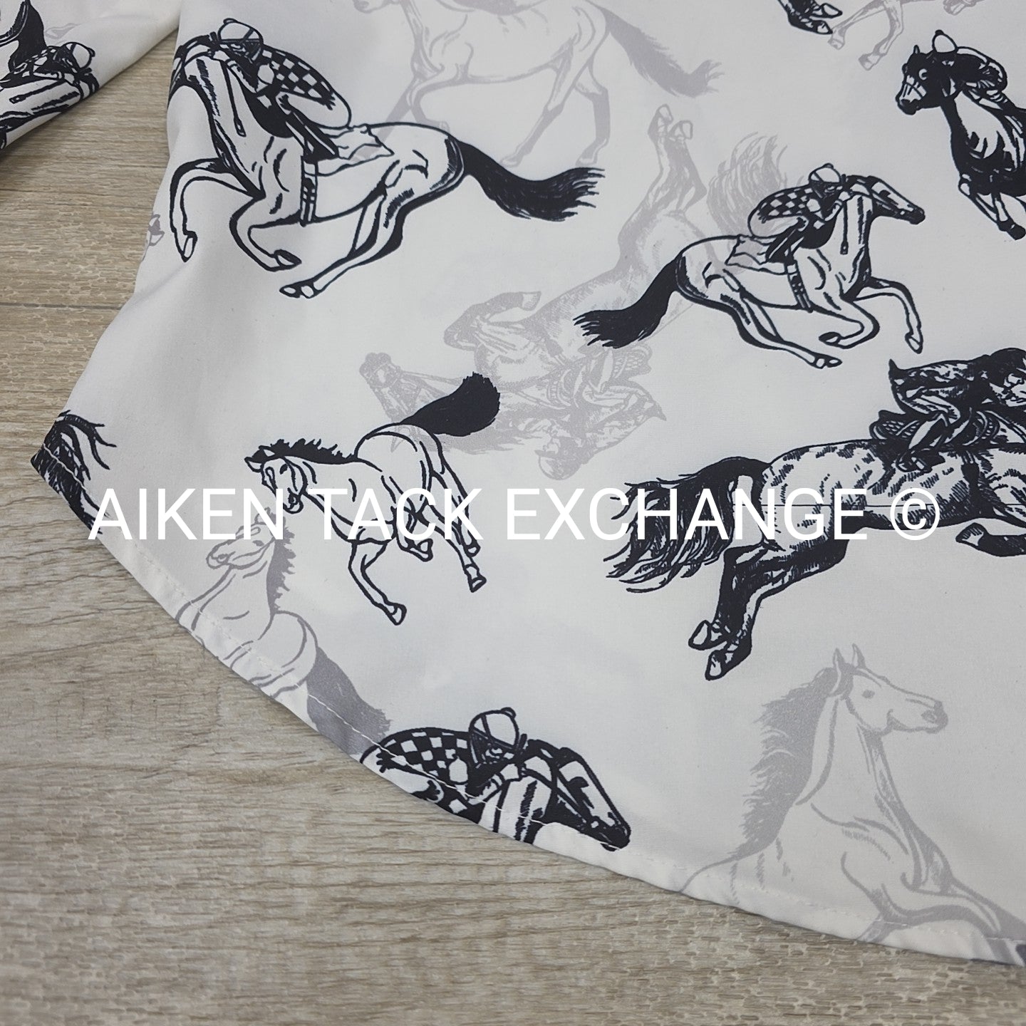 Horse Print Blouse, Women's Medium