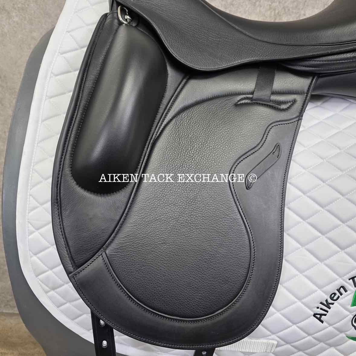 2024 Envy by Custom Saddlery Motion Monoflap Dressage Saddle, 18" Seat, Adjustable Tree, Wool Flocked Panels