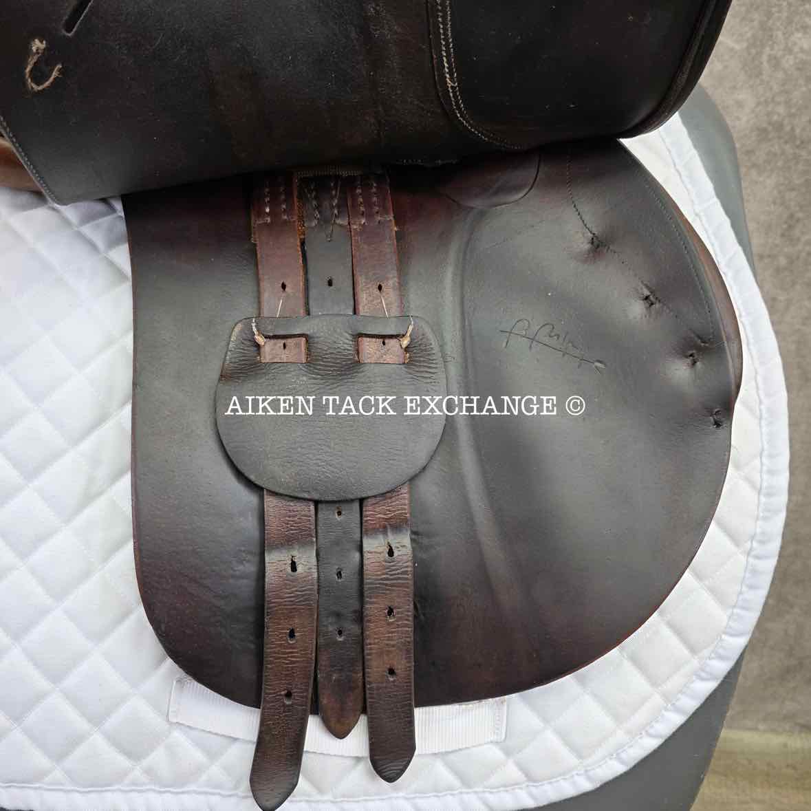 1998 PJ by Bruno Delgrange Close Contact Jump Saddle, 17.5" Seat, 4L Flap, Medium Tree, Foam Panels